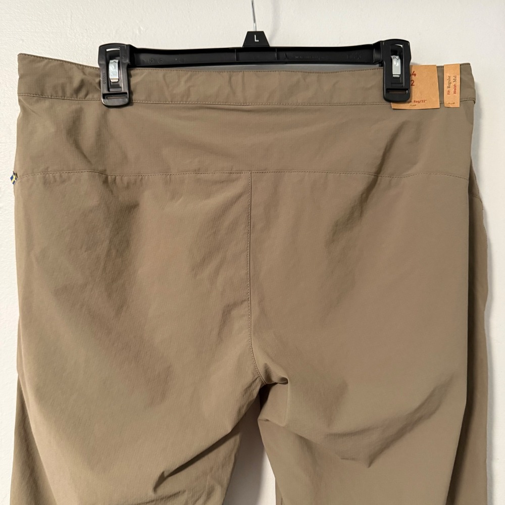 Fjallraven High Coast Trail Trousers W Tan Khaki Hiking Pants 87091 Womens 12/32 - Picture 6 of 16